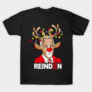 Reinden Santa Claus Reindeer Joe Funny Biden Christmas Holiday T-Shirt